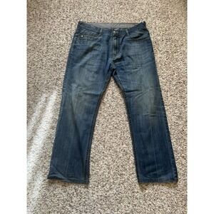 Burberry Jeans Men's 35x27 Straight Light Blue Denim Lightweight Mid Rise